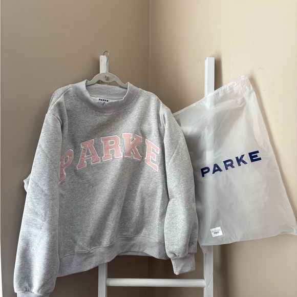 Parke Tops - Parke Miami Pink Varsity Mockneck